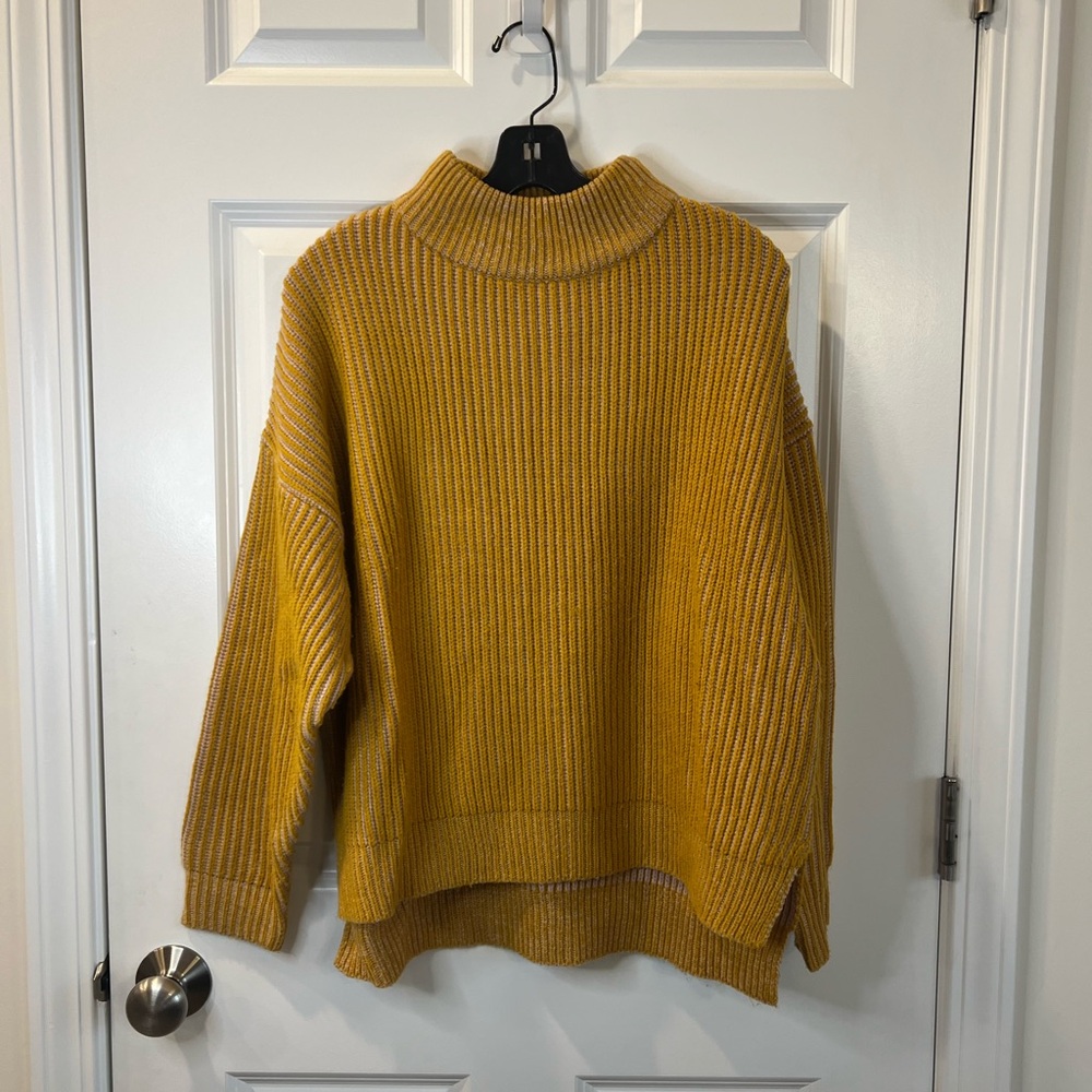 Topshop Mustard Yellow Turtleneck Sweater